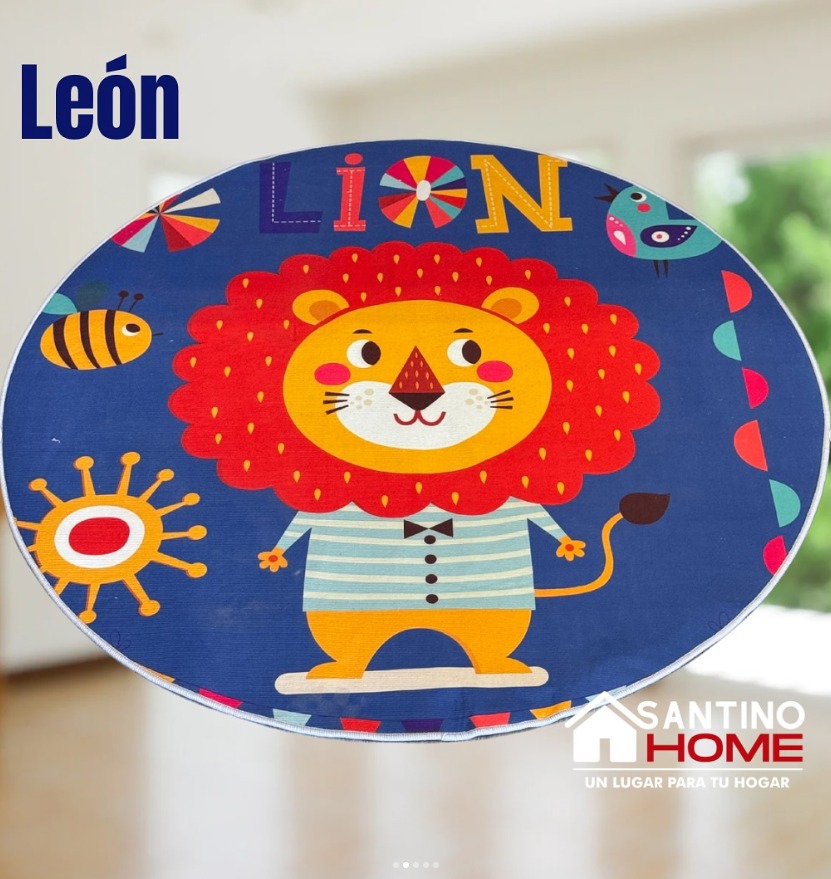 ALFOMBRA REDONDA INFANTIL LEÓN
